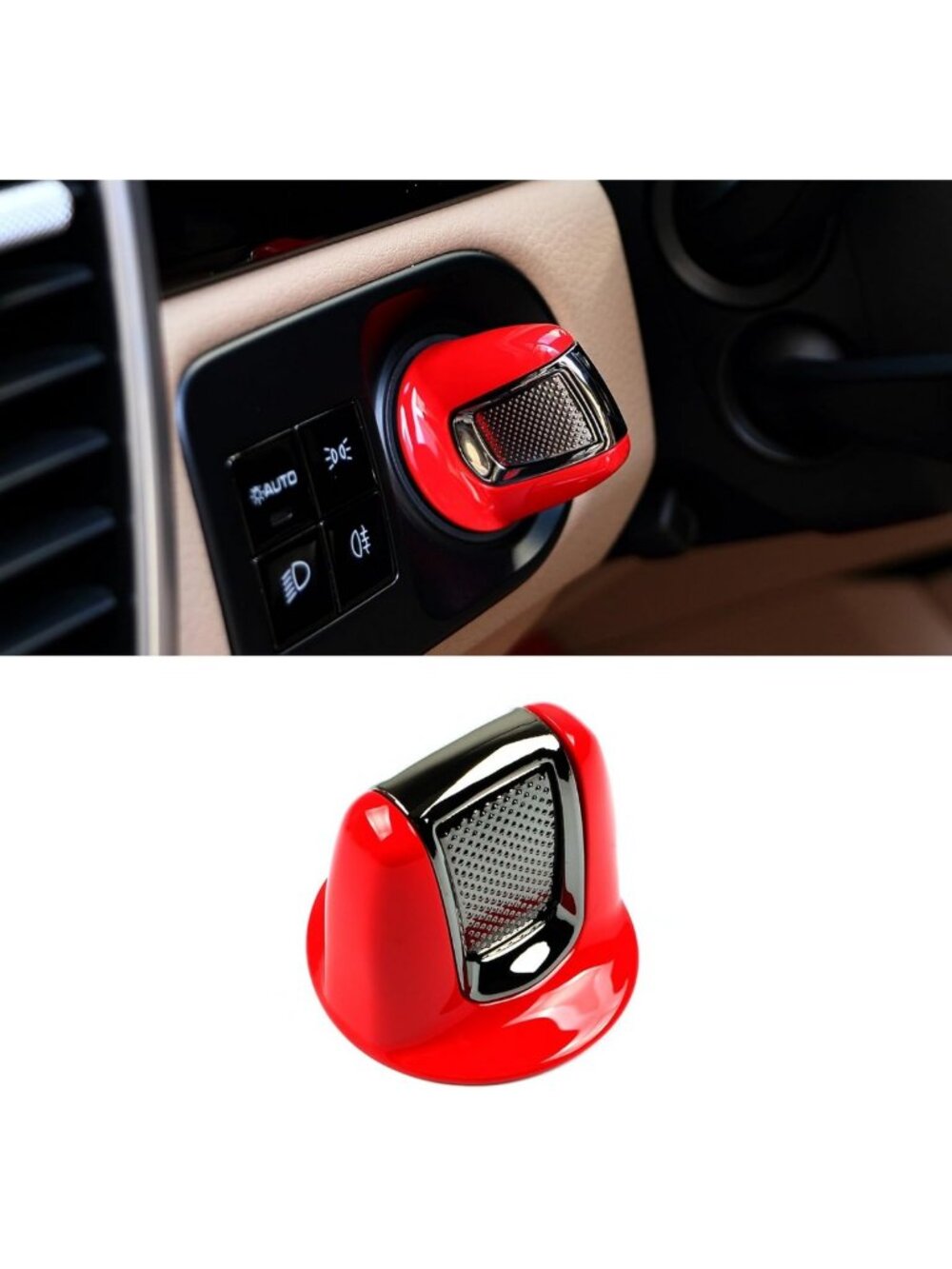 Red Engine Start Stop Button Cover for Cayenne & Panamera 2017-2023, Ignition